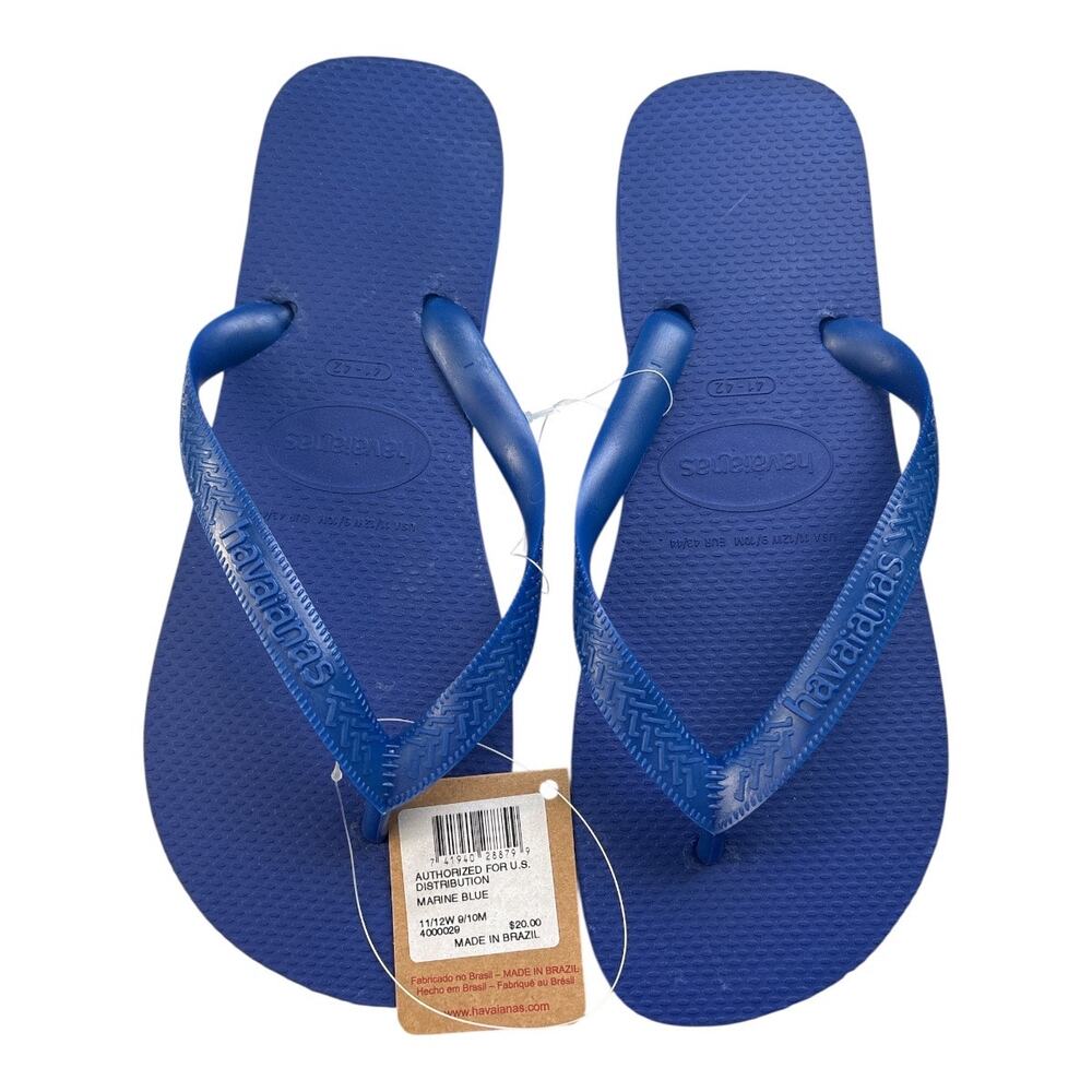 Havaianas Unisex Top Flip Flop Sandal Blue Men's Size 9/10 Women's Size 11/12